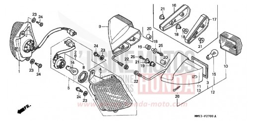 CLIGNOTANT (CBR1000FH/FJ/FM) CBR1000FJ de 1988